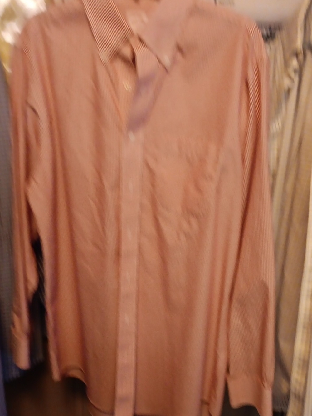 Brooks Brothers Men's Long-Sleeve Dress Shirt - Rust/Burnt Orange